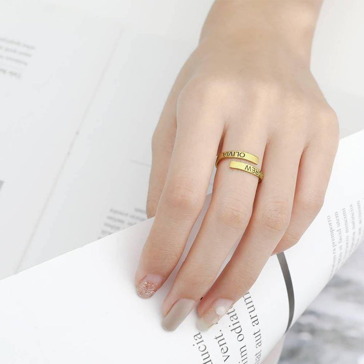 Cissyia.com Personalized Engravable Bypass Ring