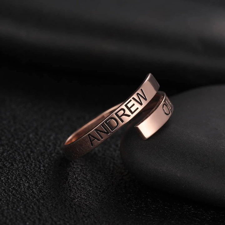 Cissyia.com Personalized Engravable Bypass Ring