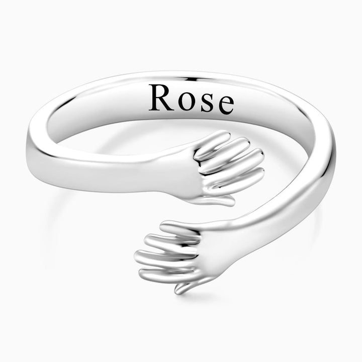 Cissyia.com Personalized Hand Bypass Engraved Ring