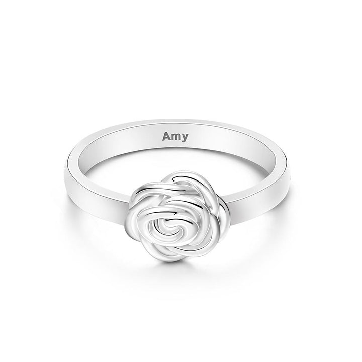 Cissyia.com Women’s Personalized Rose Engraved Ring