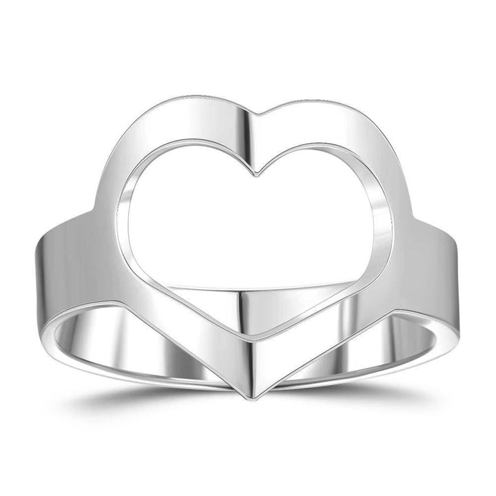 Cissyia.com Personalized Heart Cut-Out Engravable Ring