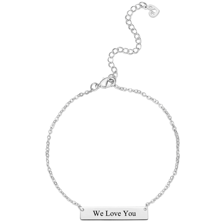 Cissyia.com Rose Gold Plated Engravable Bar Bolo Bracelet for Kids