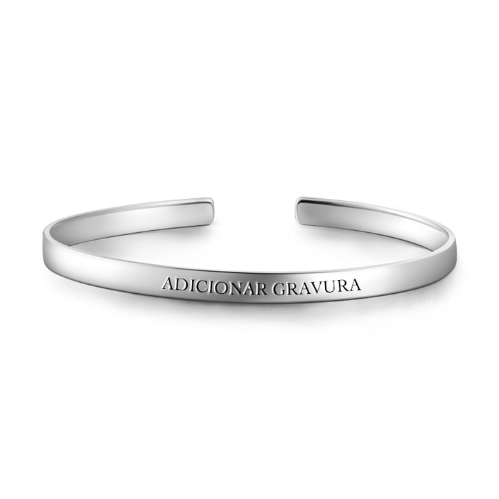 Cissyia.com Engravable Open Bangle Engraved Bracelet