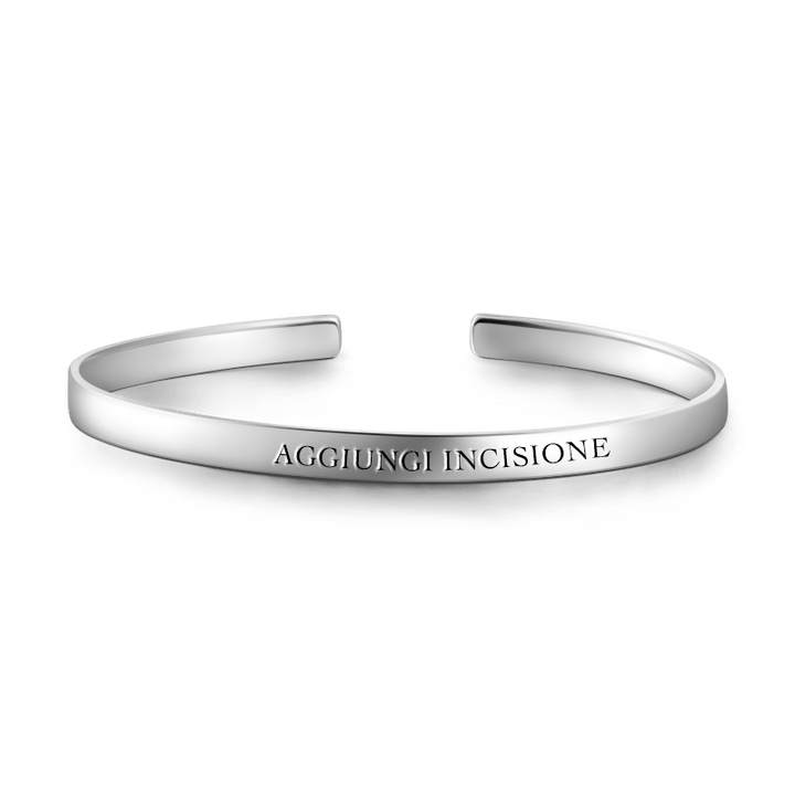 Cissyia.com Engravable Open Bangle Engraved Bracelet