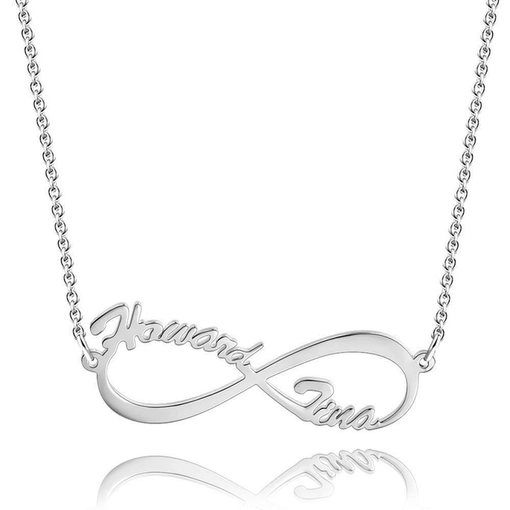 Cissyia.com Infinity Name Necklace Rose Gold Plated