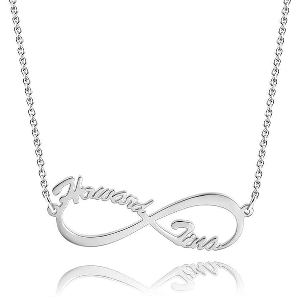 Cissyia.com Infinity Name Necklace Rose Gold Plated