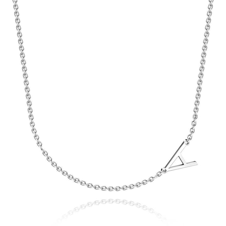 Cissyia.com Rose Gold Plated Personalized Single Initial Cut-Out Name Necklace