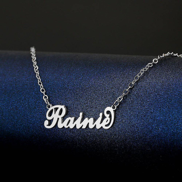 Cissyia.com Rose Gold Plated Carrie Name Necklace