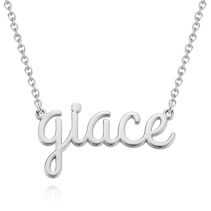 Cissyia.com Personalized Name Cut-Out Necklace