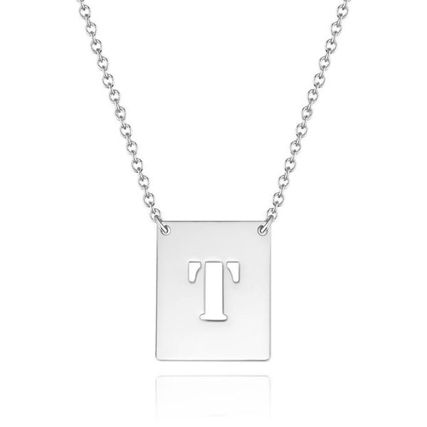 Cissyia.com Men’s Personalized Single Initial Tag Necklace