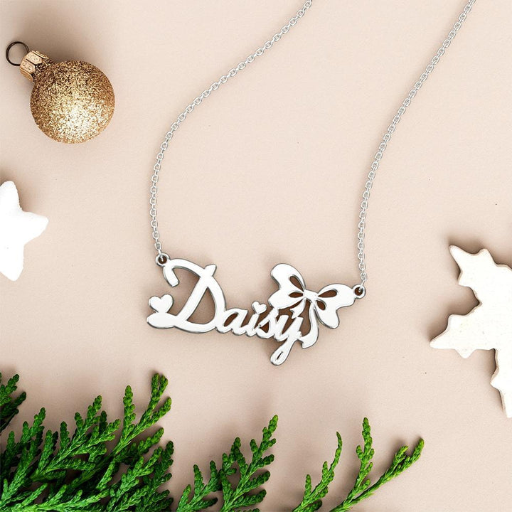Cissyia.com Custom Christmas Name Necklace You are My Best Gift
