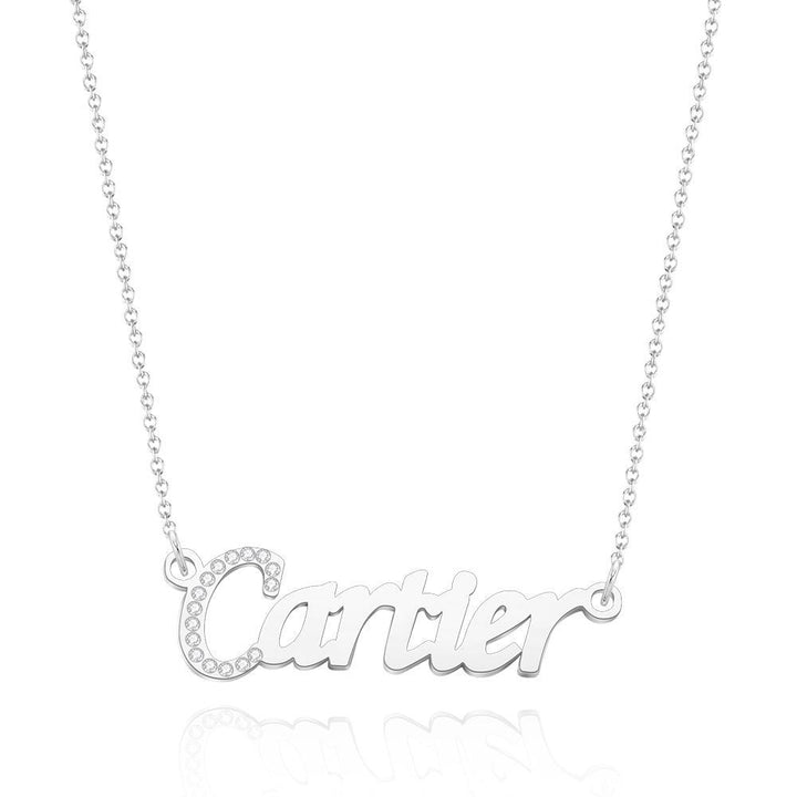 Cissyia.com Zircon Personalized Name Cut-Out Name Necklace