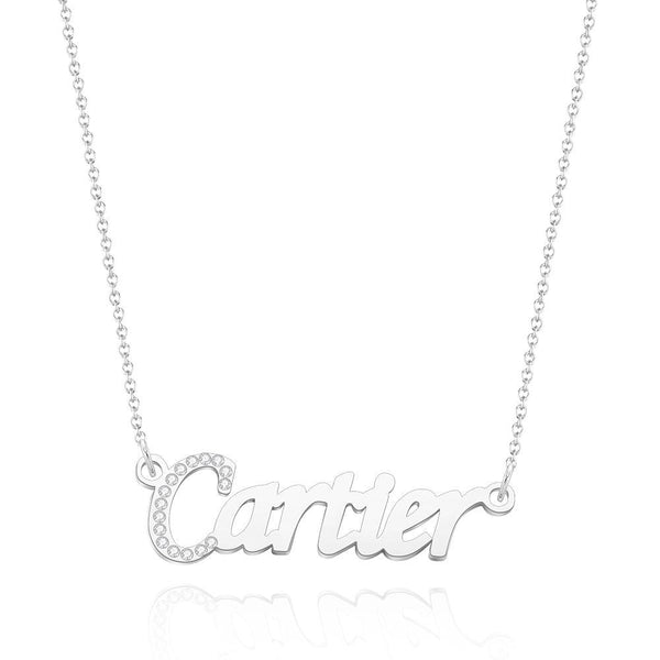Cissyia.com Zircon Personalized Name Cut-Out Name Necklace