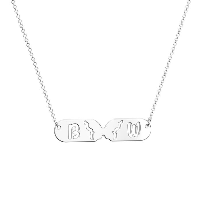 Custom Butterfly Name Necklace Gift, I Feel Butterflies in My Stomach When I With You - 