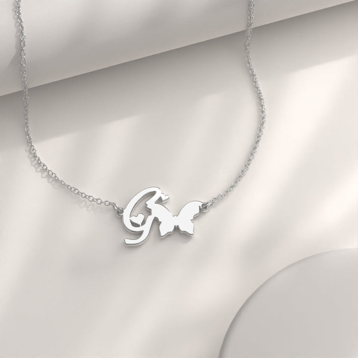 Cissyia.com Custom Necklace Female Necklace Gift, Personalized Necklace With A Butterfly