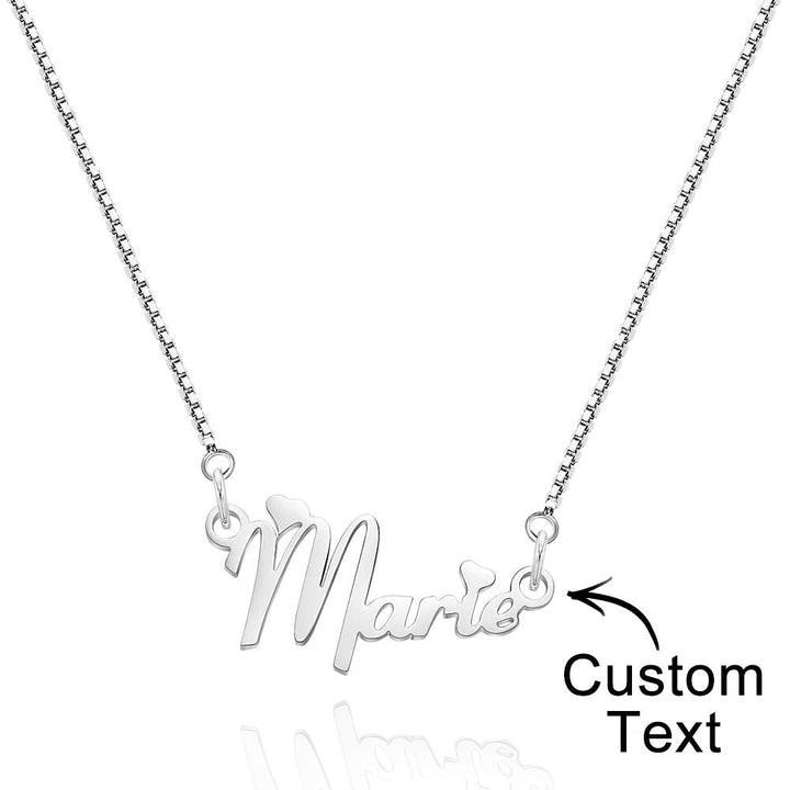 Cissyia.com Custom Engraved Anniversary Plaque Silver Necklace Gift to Her