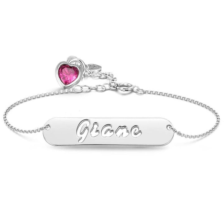 Cissyia.com Rose Gold Plated Birthstone Name Bracelet