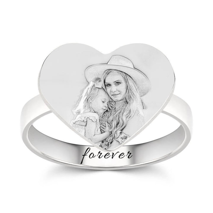 Cissyia.com Send Mom Commemorative Custom Photo Ring