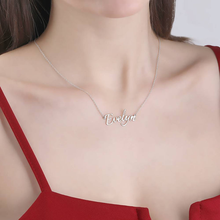 Cissyia.com Rose Gold Plated Personalized Name Necklace