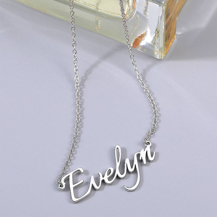 Cissyia.com Rose Gold Plated Personalized Name Necklace