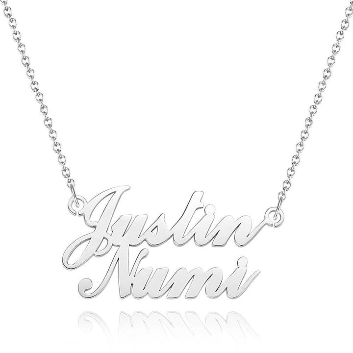 Cissyia.com Personalized Two Names Cut-Out Name Necklace