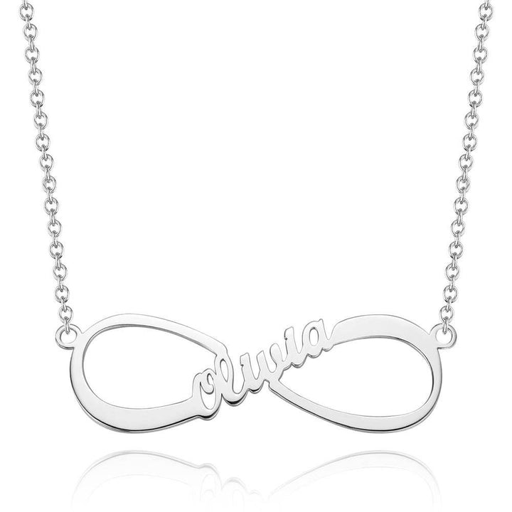 Cissyia.com Personalized Infinity Name Cut-Out Name Necklace