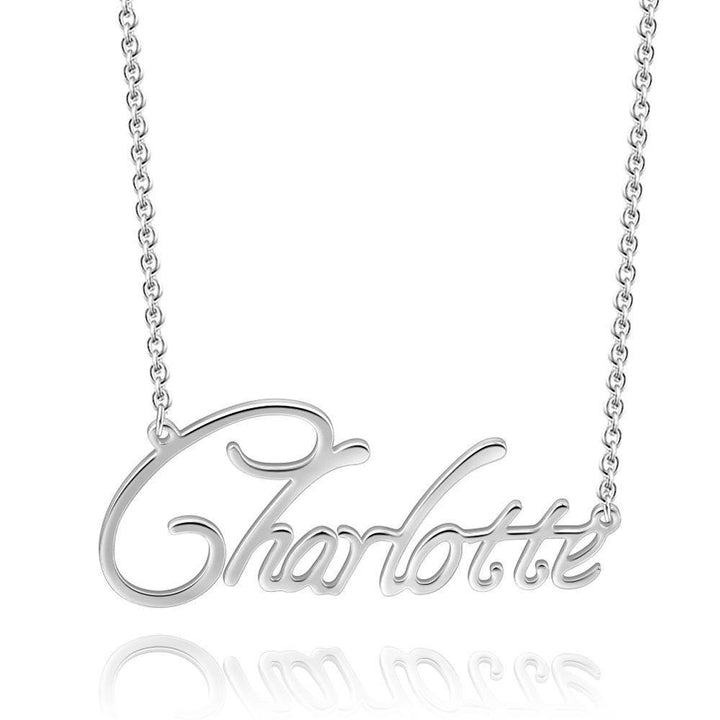 Cissyia.com Sterling Silver Personalized Name Cut-Out Necklace