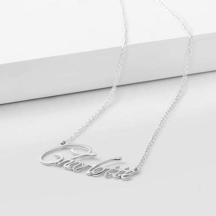 Cissyia.com 14K Gold Plated Personalized Name Cut-Out Necklace