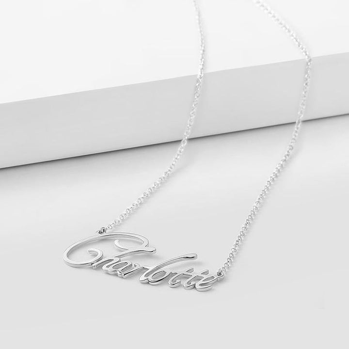 Cissyia.com Personalized Name Necklace Silver