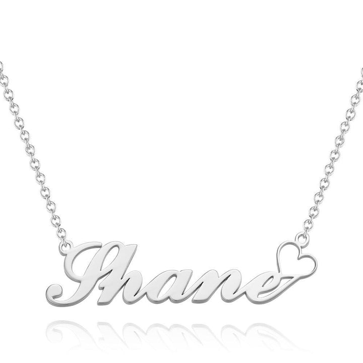 Cissyia.com Personalized Heart Name Cut-Out Name Necklace