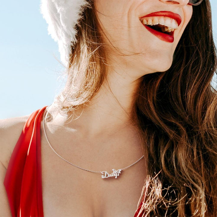 Cissyia.com Custom Christmas Name Necklace You are My Best Gift