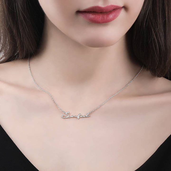 Cissyia.com 14k Gold Plated Personalized Signature Cut-Out Name Necklace