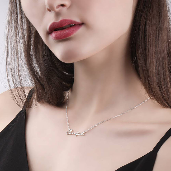 Cissyia.com 14k Gold Plated Personalized Signature Cut-Out Name Necklace