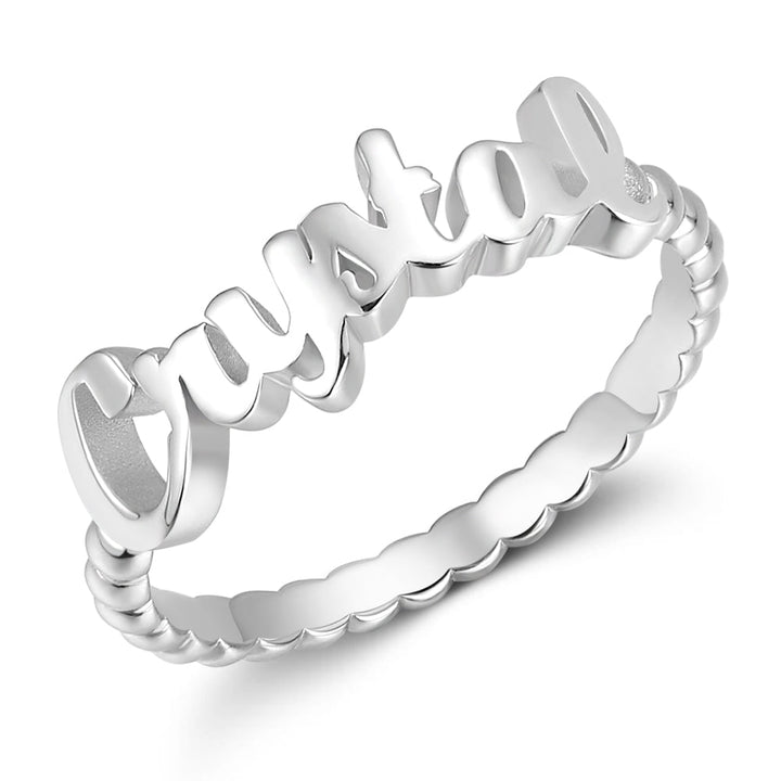 Cissyia.com Personalized Name Cut-Out Ring