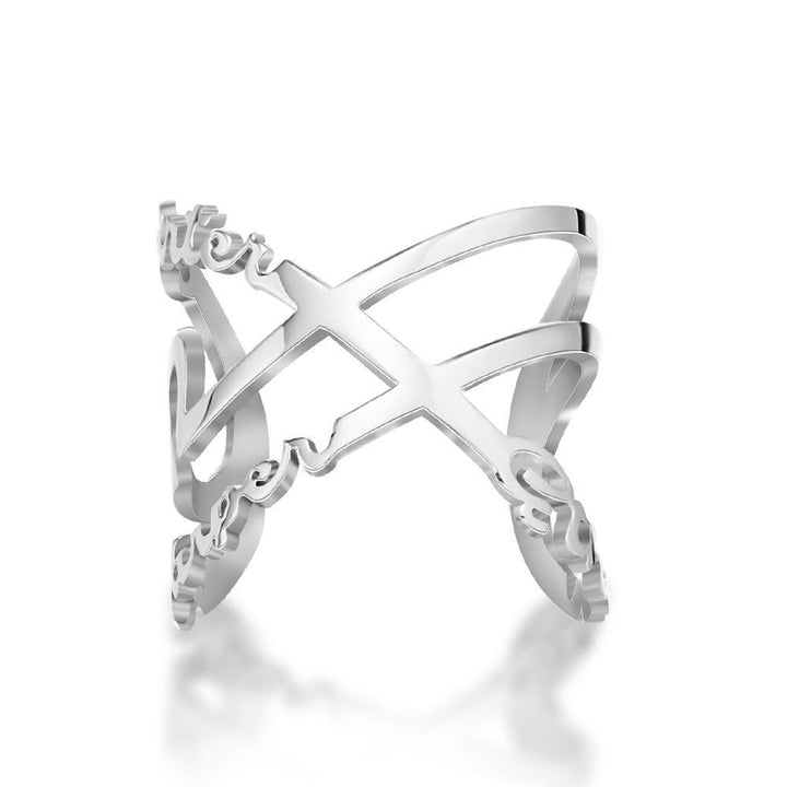 Cissyia.com Personalized Cut-Out Name Ring